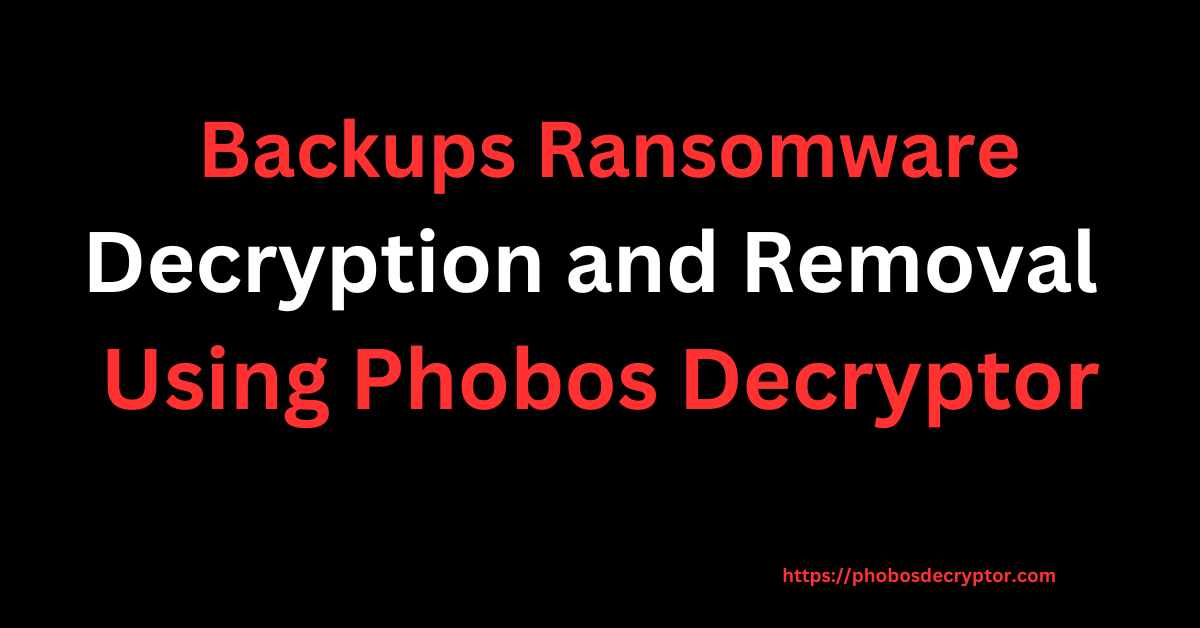 Backups ransomware
